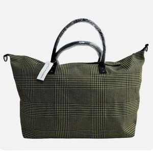Lulu Dharma Green/ Black Plaid Frasier Weekender Bag Overnight Travel Tote